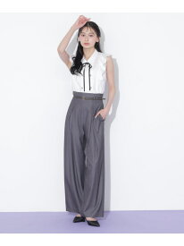 合皮ベルト付ワイドパンツ JILL by JILL STUART ジル バイ ジル スチュアート パンツ その他のパンツ グレー ブラウン【送料無料】[Rakuten Fashion]