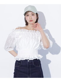 フリルギャザーチェックブラウス JILL by JILL STUART ジル バイ ジル スチュアート トップス シャツ・ブラウス ホワイト イエロー ピンク【送料無料】[Rakuten Fashion]