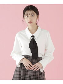【SALE／30%OFF】配色ボウタイ付きブラウス JILL by JILL STUART ジル バイ ジル スチュアート トップス シャツ・ブラウス ホワイト ブルー【RBA_E】【送料無料】[Rakuten Fashion]