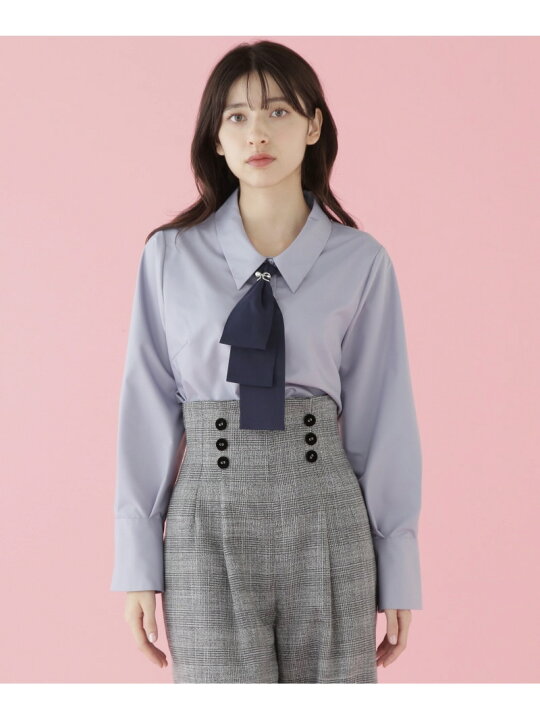 楽天市場】【SALE／30%OFF】配色ボウタイ付きブラウス JILL by JILL 