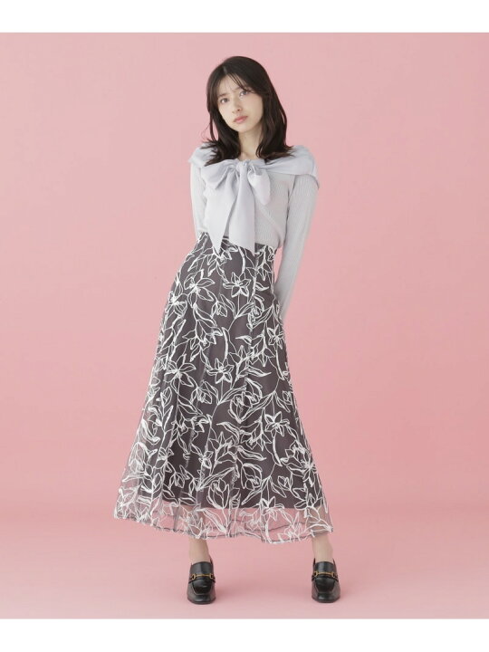 楽天市場】【SALE／28%OFF】フラワーモール刺繍スカート JILL by JILL 