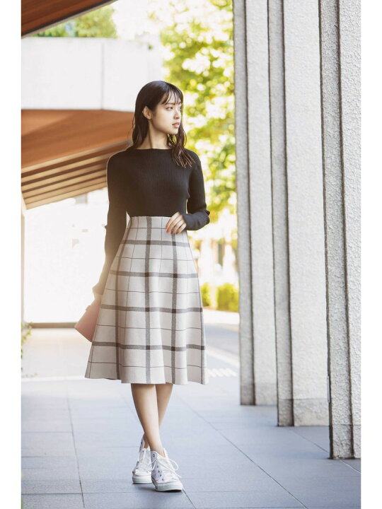 楽天市場】【SALE／50%OFF】ドッキングチェックニットワンピース JILL 