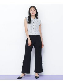 ＜RIBBONシリーズ＞フレアパンツ JILL by JILL STUART ジル バイ ジル スチュアート パンツ その他のパンツ ブラック グレー【送料無料】[Rakuten Fashion]