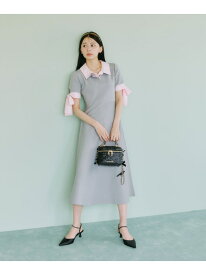 ダブルカラーニットワンピース JILL by JILL STUART ジル バイ ジル スチュアート ワンピース・ドレス ワンピース ブラック グレー ネイビー【送料無料】[Rakuten Fashion]