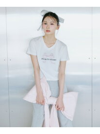＜RIBBONシリーズ＞フロントロゴTシャツ JILL by JILL STUART ジル バイ ジル スチュアート トップス カットソー・Tシャツ ホワイト ピンク ブラック【送料無料】[Rakuten Fashion]
