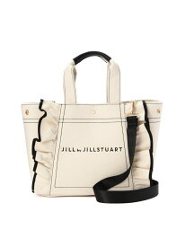 フリルトート大 JILL by JILL STUART ジル バイ ジル スチュアート バッグ その他のバッグ ホワイト ブラック【送料無料】[Rakuten Fashion]