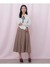 【SALE／46%OFF】ベルト付き配色ステッチフレアスカート JILL by JILL STUART ジル バイ ジル スチュアート スカート その他のスカート ネイビー グレー ブラウン【RBA_E】【送料無料】[Rakuten Fashion]