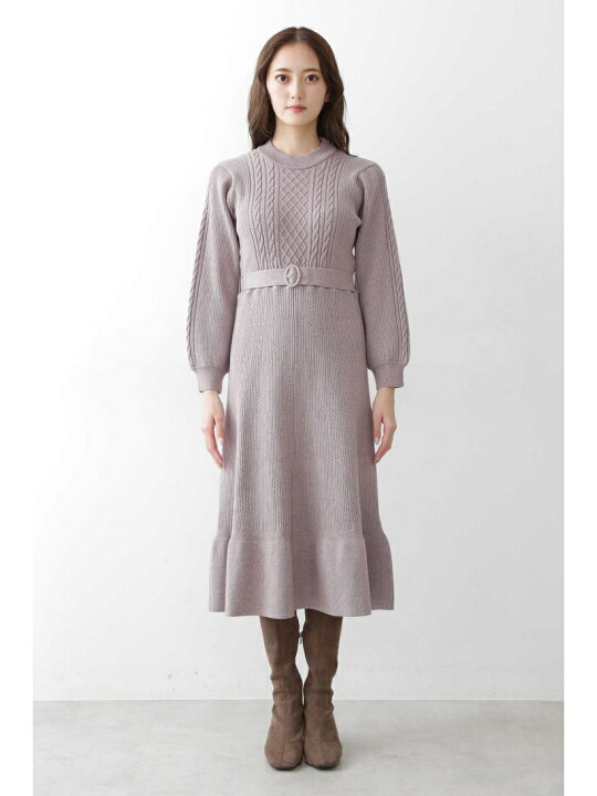 楽天市場】【SALE／50%OFF】モチケーブルニットワンピース JILL by  