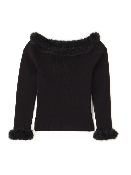 楽天市場】【SALE／40%OFF】フェイクファートリムニット JILL by JILL 