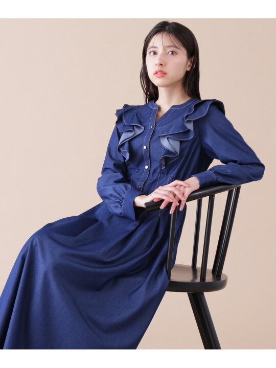 美品】JILLSTUART ガーリーデニムワンピース インディコブルー JILL by  