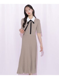【SALE／30%OFF】襟付きプリーツニットワンピース JILL by JILL STUART ジル バイ ジル スチュアート ワンピース・ドレス ワンピース ブラウン ブラック ホワイト【RBA_E】【送料無料】[Rakuten Fashion]