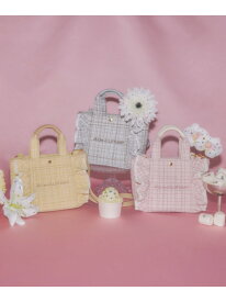 ＜フリルトートミニ＞ツイード JILL by JILL STUART ジル バイ ジル スチュアート バッグ その他のバッグ イエロー ピンク ブルー ホワイト ブラック【先行予約】*【送料無料】[Rakuten Fashion]