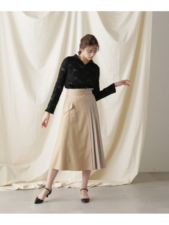 楽天市場】【SALE／50%OFF】サイドプリーツビットフレアスカート JILL 