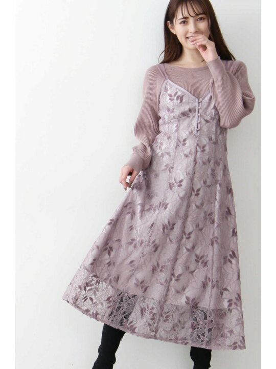 楽天市場】【SALE／30%OFF】リーフモールレースキャミワンピース JILL 
