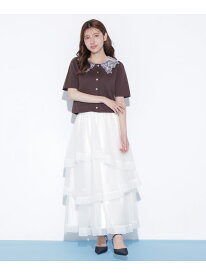 ボリュームラッフルチュールスカート JILL by JILL STUART ジル バイ ジル スチュアート スカート その他のスカート ピンク ブラック ホワイト【送料無料】[Rakuten Fashion]