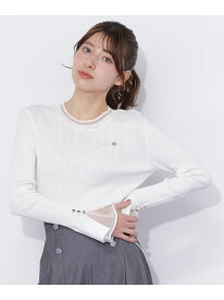 袖シアースリットニット JILL by JILL STUART ジル バイ ジル スチュアート トップス ニット ホワイト ブルー ブラック ピンク【送料無料】[Rakuten Fashion]