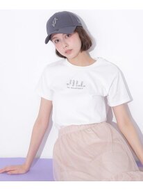 スパンコールロゴ刺繍Tシャツ OC JILL by JILL STUART ジル バイ ジル スチュアート トップス カットソー・Tシャツ ホワイト ブルー【送料無料】[Rakuten Fashion]