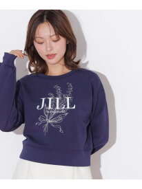 ブーケプリントロゴスウェット JILL by JILL STUART ジル バイ ジル スチュアート トップス カットソー・Tシャツ ネイビー グレー ホワイト レッド【先行予約】*【送料無料】[Rakuten Fashion]