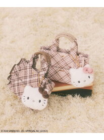 ＜ハローキティコラボ＞チェックフリルトートミニ JILL by JILL STUART ジル バイ ジル スチュアート バッグ その他のバッグ ピンク ブラウン【送料無料】[Rakuten Fashion]