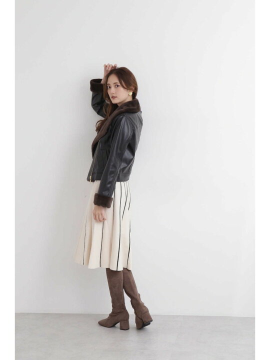 楽天市場】【SALE／50%OFF】フェイクレザーライダース JILL by JILL 