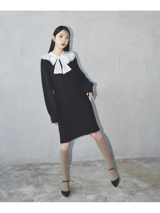 楽天市場】【SALE／50%OFF】ラッフルカラーケーブルミニニット 