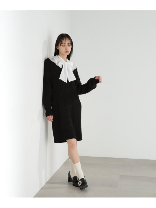 楽天市場】【SALE／50%OFF】ラッフルカラーケーブルミニニット 