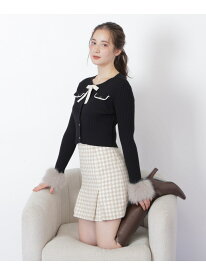 袖フェイクファーカーデトップス JILL by JILL STUART ジル バイ ジル スチュアート トップス ニット ブルー ベージュ ブラック【送料無料】[Rakuten Fashion]