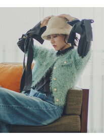 【SALE／40%OFF】ラメフェザーニットジャケット JILL by JILL STUART ジル バイ ジル スチュアート トップス ニット ブラウン グリーン ブルー ピンク【RBA_E】【送料無料】[Rakuten Fashion]