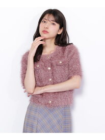 【SALE／40%OFF】ラメフェザーニットジャケット JILL by JILL STUART ジル バイ ジル スチュアート トップス ニット ブラウン グリーン ブルー ピンク【RBA_E】【送料無料】[Rakuten Fashion]
