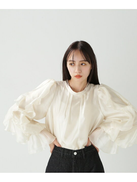 楽天市場】【SALE／64%OFF】ラッフルスリーブブラウス JILL by JILL 