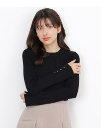 袖ボタンリブニット JILL by JILL STUART ジル バイ ジル スチュアート トップス ニット レッド ホワイト ブラック【送料無料】[Rakuten Fashion]