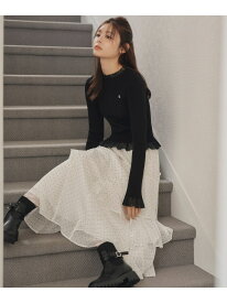 ラッフルティアードスカート JILL by JILL STUART ジル バイ ジル スチュアート スカート その他のスカート ブラック ホワイト【送料無料】[Rakuten Fashion]
