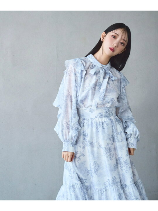 楽天市場】【SALE／30%OFF】トワルドジュイローズプリント ブラウス 