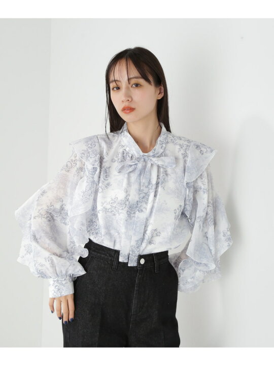 楽天市場】【SALE／30%OFF】トワルドジュイローズプリント ブラウス 