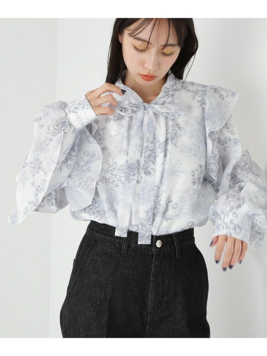 楽天市場】【SALE／30%OFF】トワルドジュイローズプリント ブラウス 