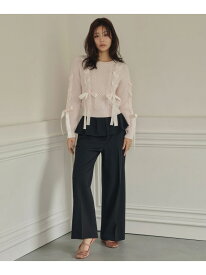 ペプラムワイドパンツ JILL by JILL STUART ジル バイ ジル スチュアート パンツ その他のパンツ ネイビー グレー【送料無料】[Rakuten Fashion]