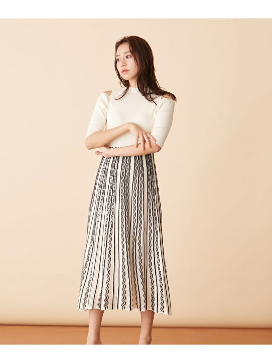 楽天市場】【SALE／60%OFF】レーシーストライプニットワンピース JILL 