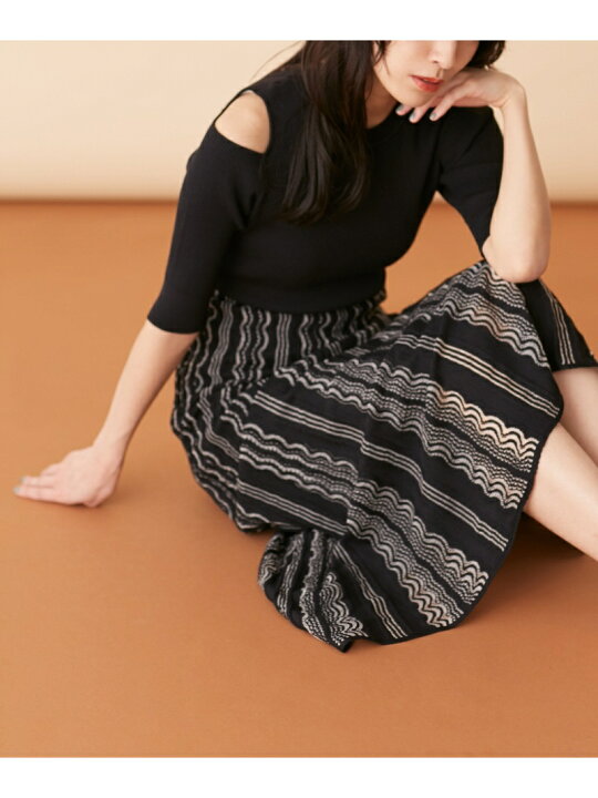 楽天市場】【SALE／60%OFF】レーシーストライプニットワンピース JILL 