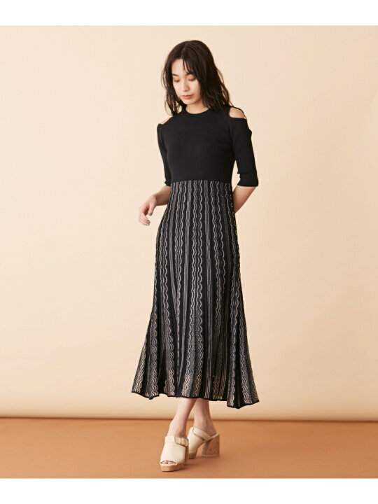 楽天市場】【SALE／60%OFF】レーシーストライプニットワンピース JILL 