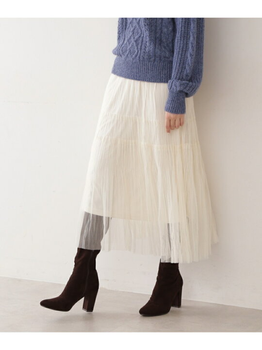 楽天市場】【SALE／50%OFF】ワッシャープリーツチュールスカート JILL  