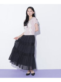 【SALE／20%OFF】レース切り替えティアードスカート JILL by JILL STUART ジル バイ ジル スチュアート スカート その他のスカート ブラック ホワイト【RBA_E】【送料無料】[Rakuten Fashion]