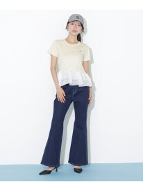 ハイウエストフレアデニムパンツ JILL by JILL STUART ジル バイ ジル スチュアート パンツ その他のパンツ ネイビー ピンク【送料無料】[Rakuten Fashion]