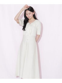 レースフリルニットワンピース JILL by JILL STUART ジル バイ ジル スチュアート ワンピース・ドレス ワンピース ブラック ベージュ ピンク【送料無料】[Rakuten Fashion]