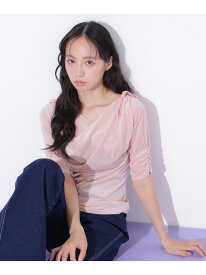 シアーベロアドレープトップス JILL by JILL STUART ジル バイ ジル スチュアート トップス カットソー・Tシャツ ピンク ブラック イエロー【送料無料】[Rakuten Fashion]