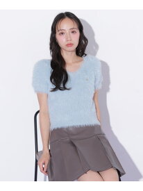 フェザーコンパクトニットトップス JILL by JILL STUART ジル バイ ジル スチュアート トップス ニット ブルー ピンク【送料無料】[Rakuten Fashion]