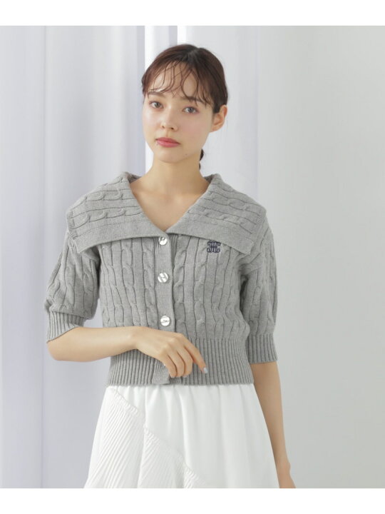 楽天市場】【SALE／40%OFF】半袖コットンブレンドケーブルニット JILL  