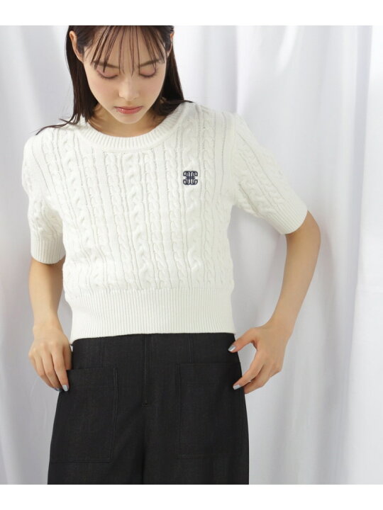楽天市場】【SALE／40%OFF】半袖コットンブレンドケーブルニット JILL  