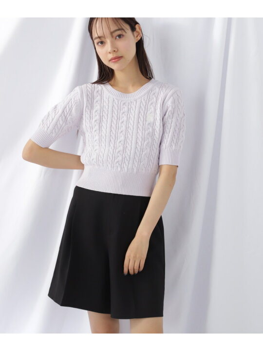 楽天市場】【SALE／30%OFF】半袖コットンブレンドケーブルニット JILL 
