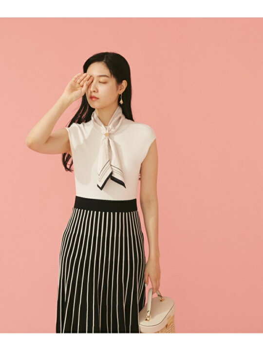 楽天市場】【SALE／50%OFF】[SALONシリーズ] スカーフボウタイニット  