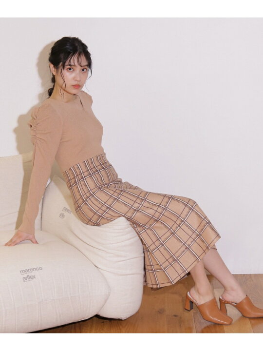 楽天市場】【SALE／60%OFF】ラメチェックジャガードニットワンピース 